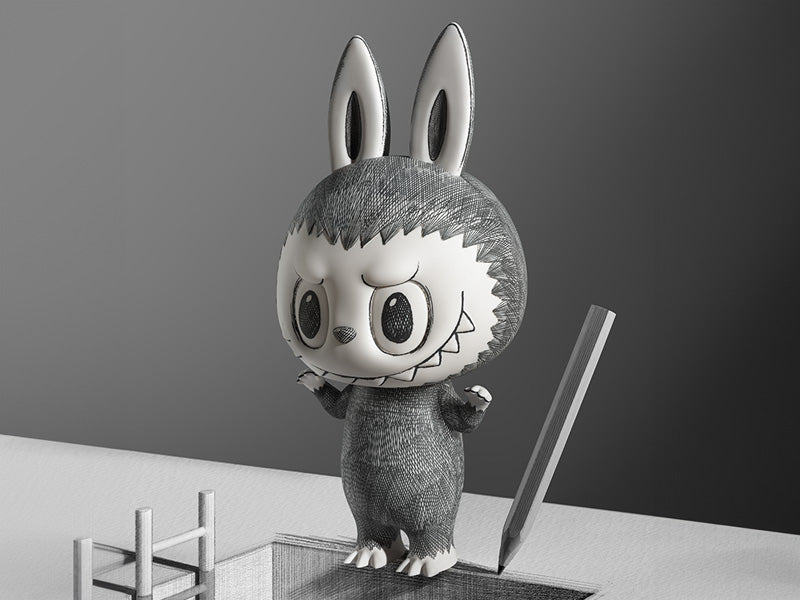 MEGA LABUBU 400% Sketch